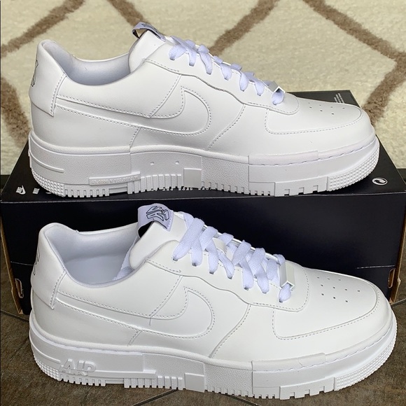 NIKE W AF1 PIXEL WHITE/WHITE-BLACK-SAIL - Picture 2 of 16